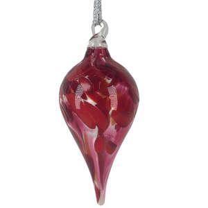 Glass Or Resin Sculptures: Teardrop Glass Christmas Baubles