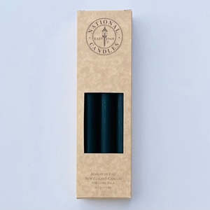 Christmas: Black Taper Candles Box Of 6