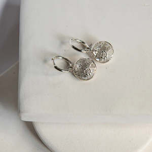 Silver Lace Pod Earrings
