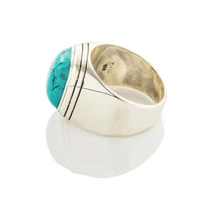 Rings: DJ Ring Blue Turquoise Silver