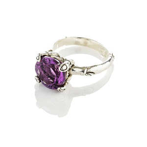 Rings: Candy Gemstone Ring Purple Amethyst