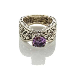 Beulah Gemstone Ring Purple Amethyst