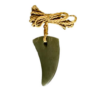 New Zealand Greenstone Jewellery: Pounamu Whale Tooth