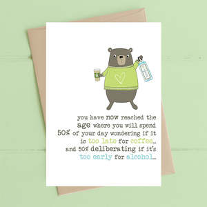 Greeting Cards And Wrapping Paper: Coffee & Alcohol