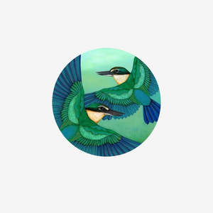 Kitchen Dining: Ceramic Coaster | Sacred | Kotare Birds