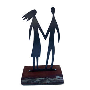 Aluminium Or Steel Sculptures: Couple on Beach | Large