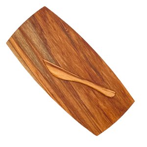 Wood Handcrafted: Waka Board & Cheese Knife | Rimu | Medium