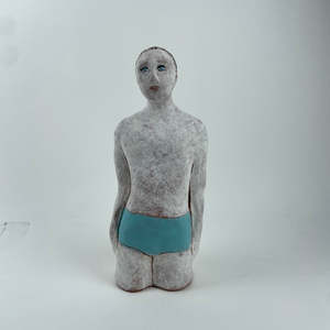 Outdoor Sculptures: Male Swimmer In Blue Trunks