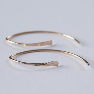 Ali Shannon: Gold Wishbone Earrings