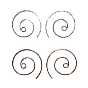 Silver Spiral Earrings