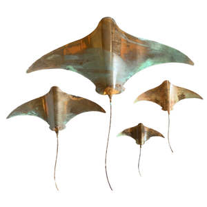 Copper Stingrays Set Of 4