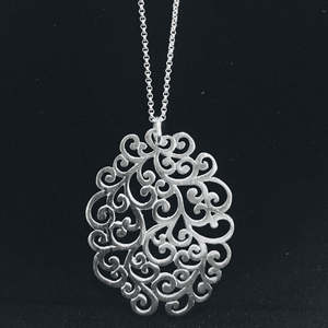 Frances Battersby: Warabi Moyo Silver Necklace