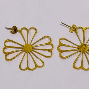 Kiku Moyo 14ct Gold Plate Stud Earrings