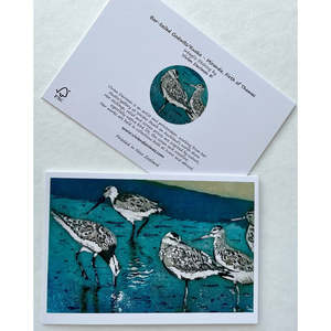 Vivien Davimes: Bar-tailed Godwits Blue Card