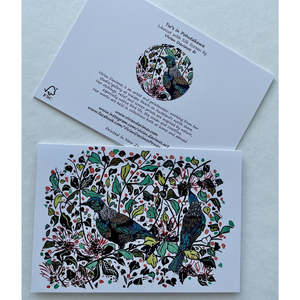Vivien Davimes: Tui's In Pohutakawa Card