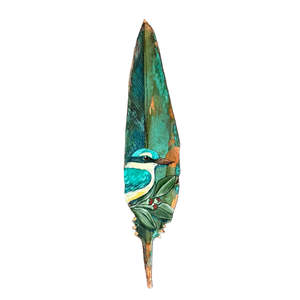 Copper Feather | Kingfisher On Branch