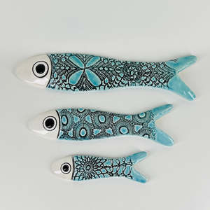 Ceramic Wall Fish | Boxed Set Of 3