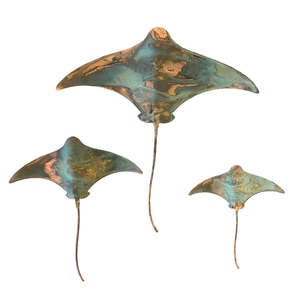 Copper Stingray Trio | Green Swirl