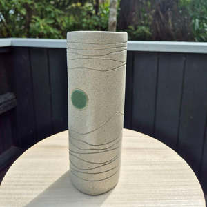 Noeline Thomson: Landlines Vase II | Glazed Jade Disc