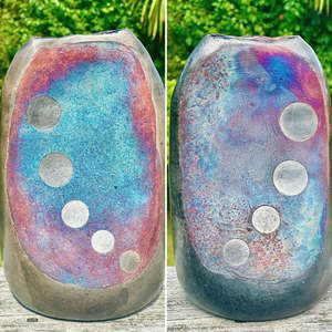 New: Rainbow Sand | Raku Fired Vessel