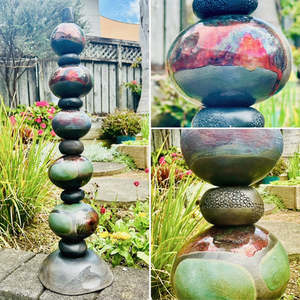 New: Hashira Totem | Raku Fired Sculpture
