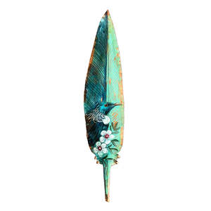 Copper Feather | Tūī With Manuka Flowers