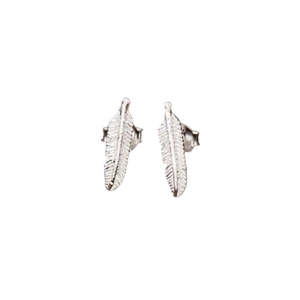 Feather Stud Earrings | Sterling Silver