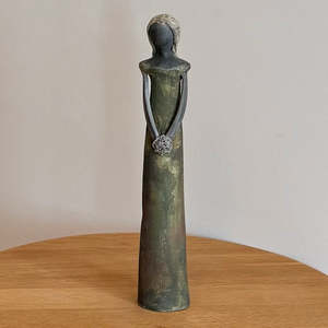 Lady In Black Clay | Green Matt Glaze