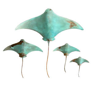 Copper Stingrays | Set Of 4 | Green Horizon