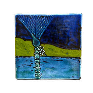Ceramic Wall Plaque | Coastal Nikau