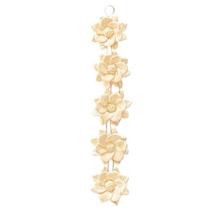 Vertical Flower Wall Hanging | White