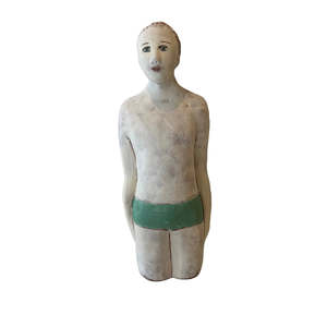 New: Male Swimmer In Jade Trunks