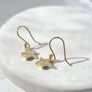 Dusted Star Drop Earrings | 18ct Gold Plate