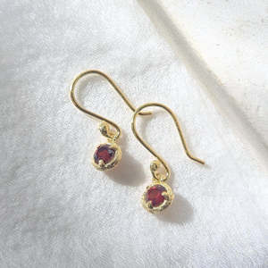 Jewellery: Briar Bud Garnet Earrings
