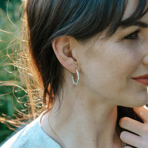Jewellery: Briar Twig Hoop Stud Earrings
