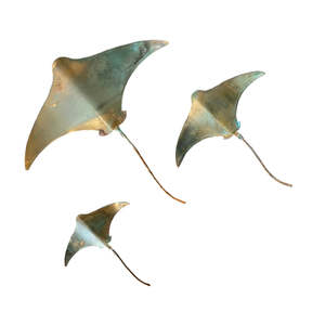 Sculptors: Copper Stingrays | Set Of 3 | Ocean Mist
