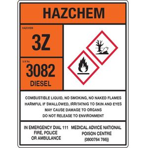 Products: HAZCHEM Square 3Z DIESEL