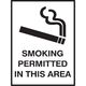 SMOKING PERMITTED IN THIS AREA - Portrait