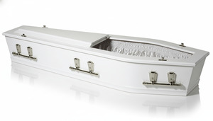 Wood Grained Caskets: Status Clearview Casket