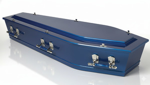 Wood Grained Caskets: Status Painted Casket