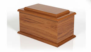 Wood Grained Urns: Status Raised Lid Urn