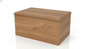 Wood Grained Urns: Classic Flat Lid