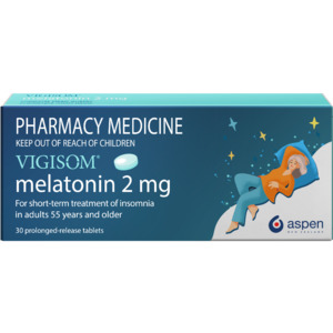 Products: Vigisom Melatonin 2mg Prolonged Release Tablets 30s
