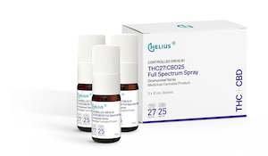Products: Helius THC27:CBD25 Full Spectrum Oral Spray 3 x 10ml