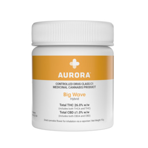 Thc Flowers: Aurora Big Wave flowers 10g (Manaaki Programme Price)