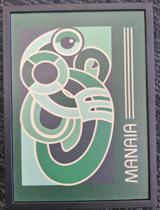 Manaia Kakariki 17.5x12.5 - Toi Toi Maori Art & Gift