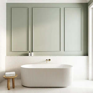 Bath Tub: 1700X800X580MM ROSE FLUTED V-GROOVE FREESTANDING BATH