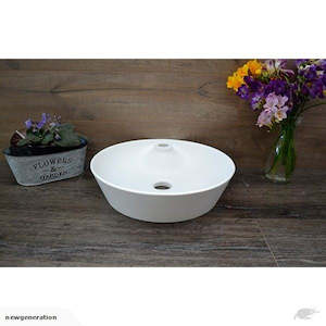 Basin – 395mm Hand Made Poly-marble Basin in Matt Finish