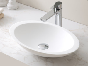 Basins: Basin –  500mm Hand made Poly-marble Basin in Matt Finish