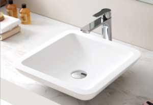 Basins: Basin –  425mm Hand made Poly-marble Basin in Matt Finish